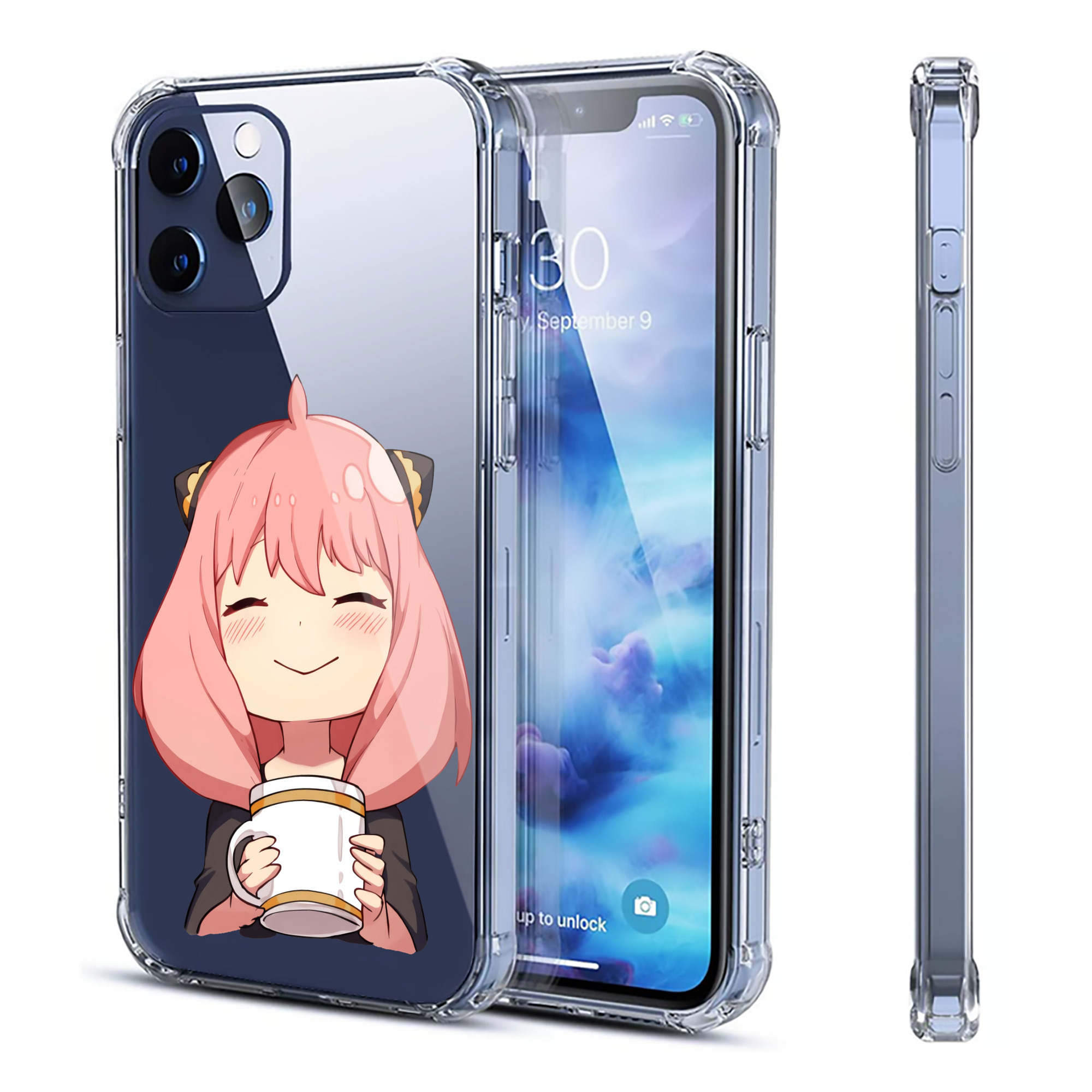 （画像用） SPY×FAMILY间谍家家酒 【iPhone 12シリーズ対応】透明スマホケース（クリアソフトケース）